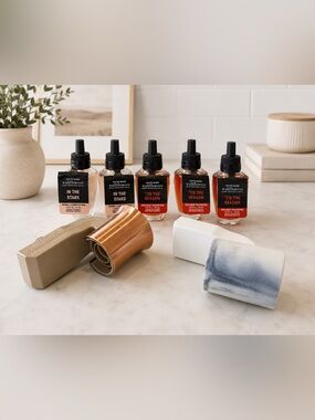 Bath & Body Works Wallflowers Plug & Fragrance Lot - Black, Copper, White, Gray